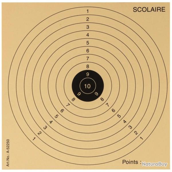 1000 carton-cibles 15 x 15 cm