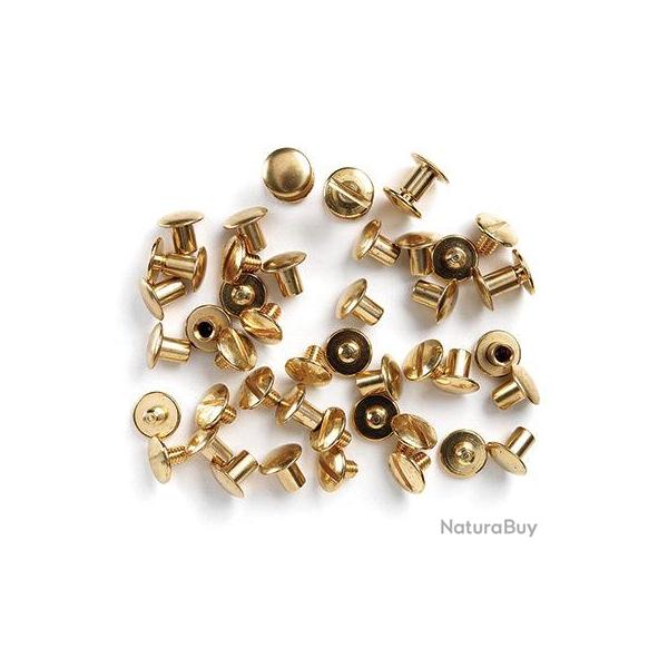 Lot de 24 clous dores � pression