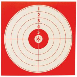 Cibles Januel 14 X 14 Rouge les 100 Sous Blister