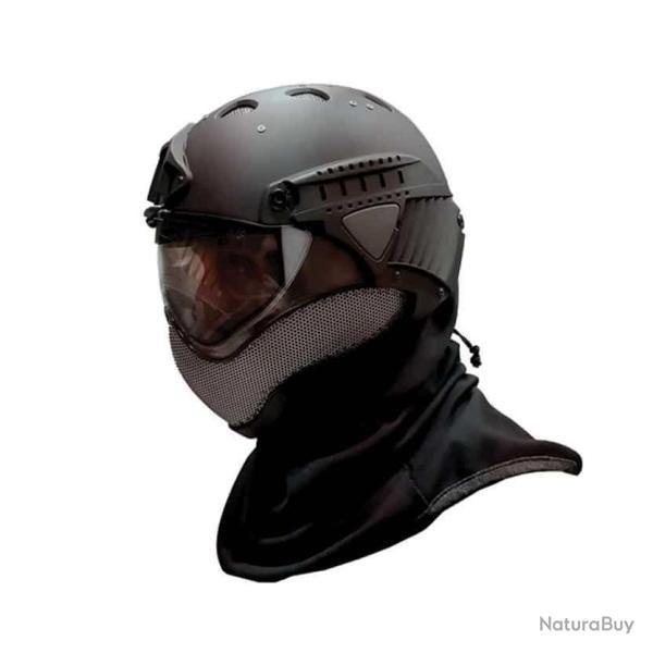 Casque Warq Pro avec mentonni�re renforc�e et tour de cou - Noir