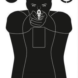 Cible tir rapide n&deg;5 - Silhouette homme - gravolux
