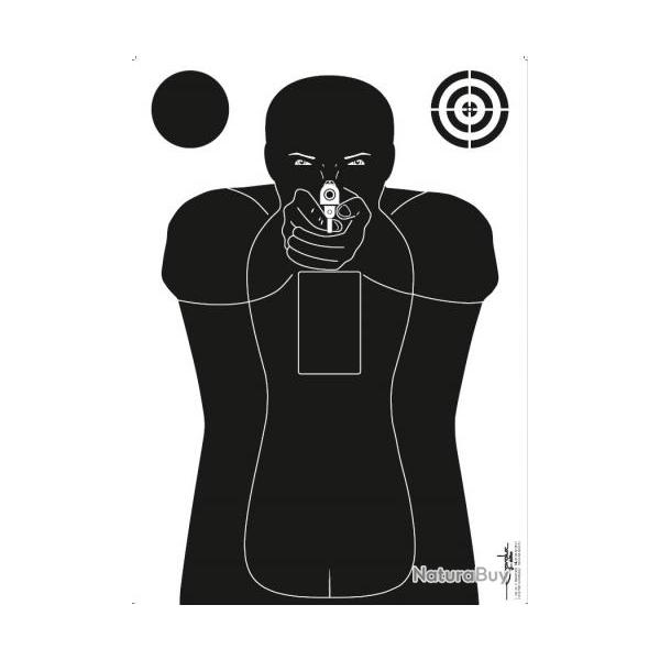 Cible tir rapide n�5 - Silhouette homme - gravolux