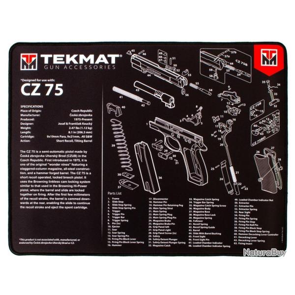 Tapis de d�montage Tekmat Ultra pour pistolet CZ-75