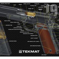 Tapis de d&eacute;montage Tekmat pour pistolet 1911 - Vue 3D