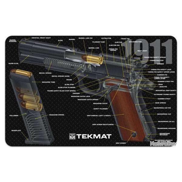 Tapis de d�montage Tekmat pour pistolet 1911 - Vue 3D