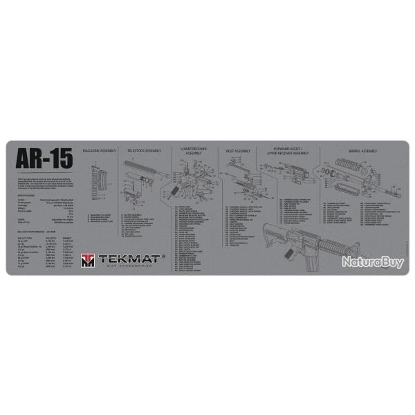 Tapis de d�montage Tekmat pour AR-15 - Gris