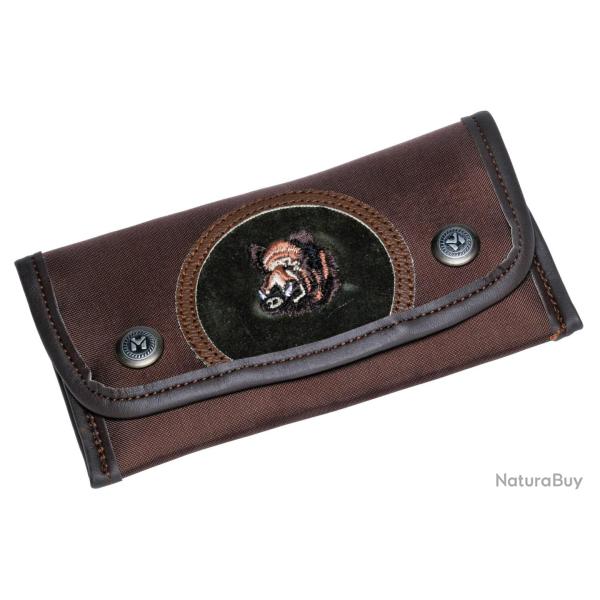Pochette � balle toile 10 tubes broderie sanglier