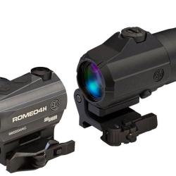 Pack Viseur point-rouge Sig Sauer ROMEO4 et module de grossissement JULIET4