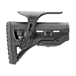 Crosse tactique Noire pour M4/aR15 avec absorbeur de recul et appui joue