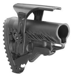 Crosse tactique Noire pour M16/aR15 avec compartiment a piles avec appui joue