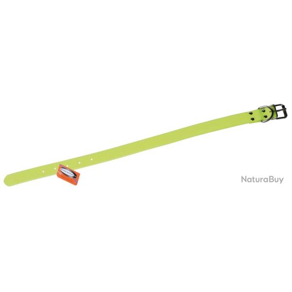 Collier biothane biogold Jaune long 55 cm larg 25 mm