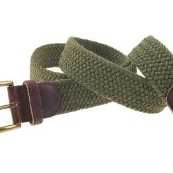 Ceinture en tresse &eacute;lastique Januel - Vert