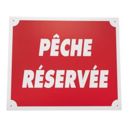 Panneau p&ecirc;che r&eacute;serv&eacute;e dim 25 x 30 cm alu