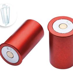 Paire de douilles amortisseur en m&eacute;tal anodis&eacute; vendue sous blister - calibre 16