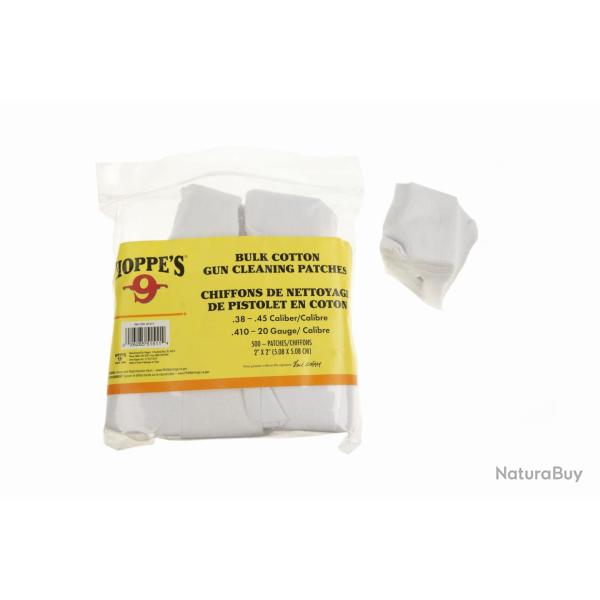 Patch de nettoyage Hoppe's n�4 - c/.38 a c/.45 et c/.410 a c/20 - 500 pieces