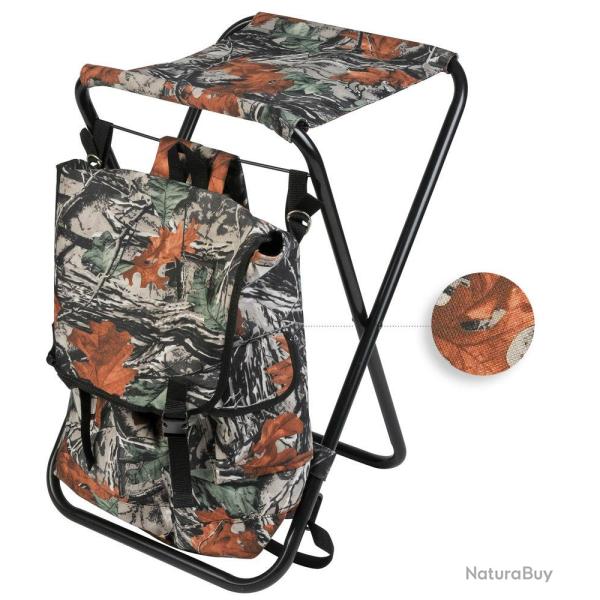 Si�ge pieds m�tal 60 cm avec Sac � dos 25l Camo
