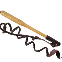 Fouet de v&eacute;nerie tress&eacute; en cuir Januel