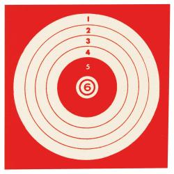 Cibles 10 x 10 Rouge les 100