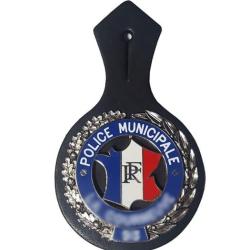 Pucelle sur patte de cuir Police Municipale - personnaliSable