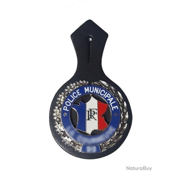 Pucelle sur patte de cuir Police Municipale - personnaliSable