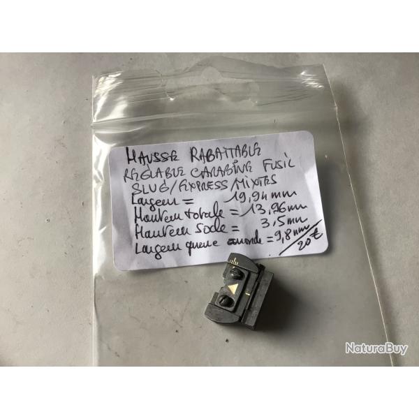 VENDU PAR LE-CUIRASSIER HAUSSE R�GLABLE RABATTABLE POUR FUSILS CARABINES SLUG/ESPRESS/MIXTES