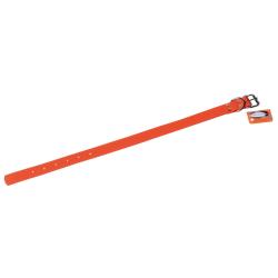 Collier Orange fluo biothane long 55 cm larg 25 mm