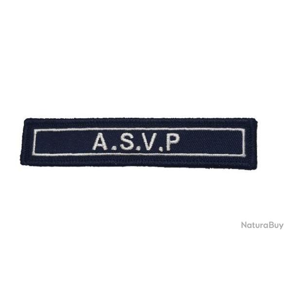 Barrette A.S.V.P brod�e sur velcro