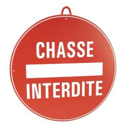 CHASSE INTERDITE DIAM. 28 CM, ROUGE