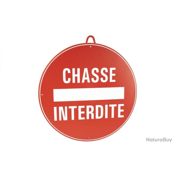 CHASSE INTERDITE DIAM. 28 CM, ROUGE