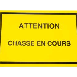 ATTENTION CHASSE EN COURS JAUNE 600 X 400