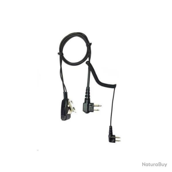 CABLE MICRO POUR SPORTTAC - J22 - PRISE COUDEE - MOTOROLA CP-DP