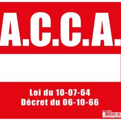 Panneau ''A.C.C.A.'' 30 x 25 cm akylux