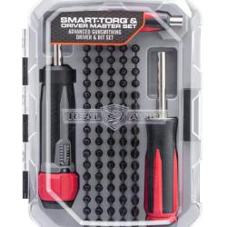 Tournevis avec 83 embouts et tournevis dynamom&eacute;trique SMART TORQ