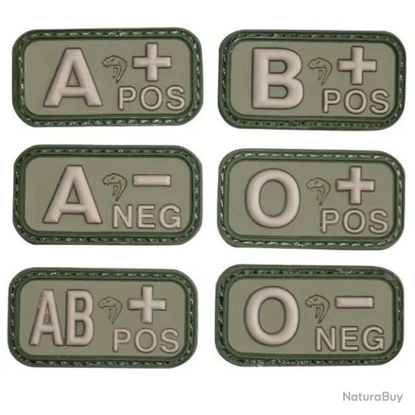 Patch PVC Groupe sanguin vert Viper