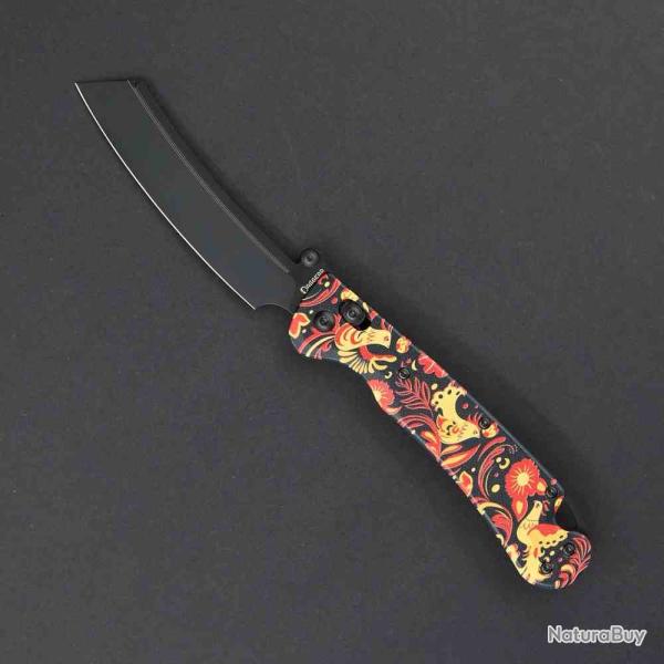 Couteau Daggerr Behemoth Slim Khokhloma Edition Lame Cleaver Acier VG-10 Manche G10 DGRFM024SXOX