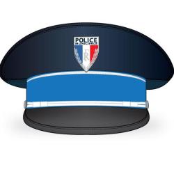 Casquette de c&eacute;r&eacute;monie Police Municipale - Taille 62 61.5