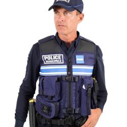 Gilet tactique PM - Bande r&eacute;tro - Poches fixes XL