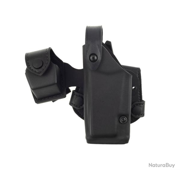 Etui Safariland Mod.6281 - A clip avec Sentry - TASER et porte-cartouche - Noir Gaucher