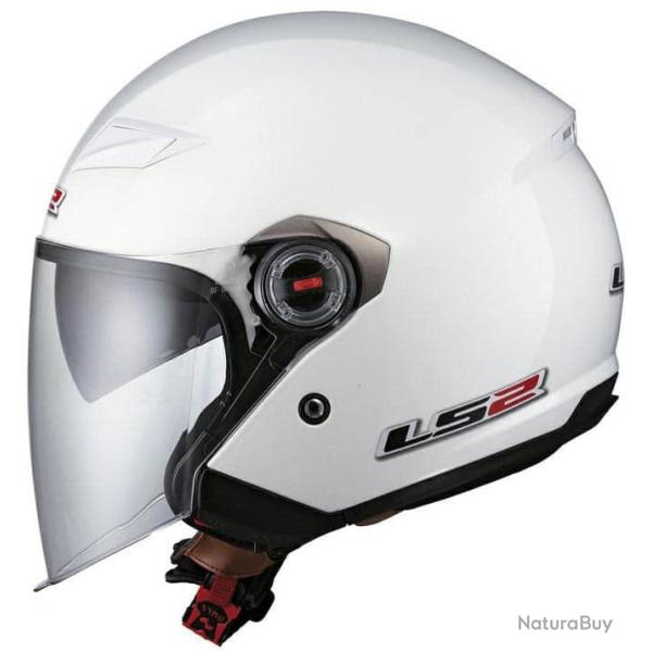 Casque moto jet LS2 Track - Blanc S