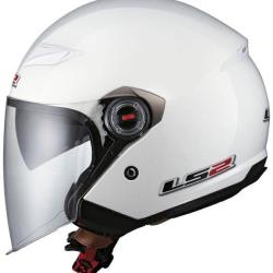 Casque moto jet LS2 Track - Blanc 2XL
