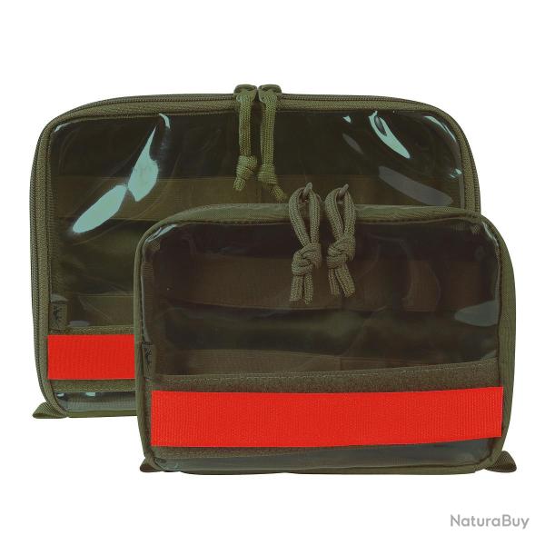TT Set de 2 poches m�dicales transparentes Olive