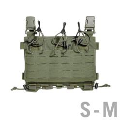 TT CARRIER MAG PANEL LC M4 - Panneau frontale MOLLE- Lasercut avec 3 porte-chargeurs Olive