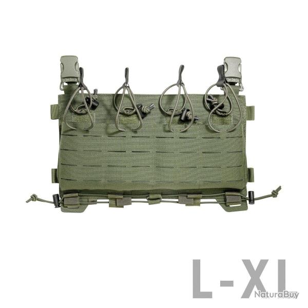 TT CARRIER MAG PANEL LC M4 - Panneau frontale MOLLE- Lasercut avec 4 porte-chargeurs Olive