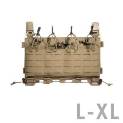 TT CARRIER MAG PANEL LC M4 - Panneau frontale MOLLE- Lasercut avec 4 porte-chargeurs Sable