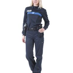 Polo bleu Police Municipale 50 50 manches longues