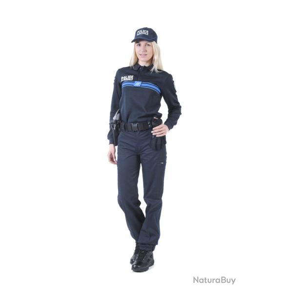 Polo bleu Police Municipale 50 50 manches longues