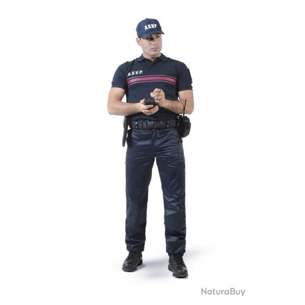 Polo bleu A.S.V.P manches courtes 50 50