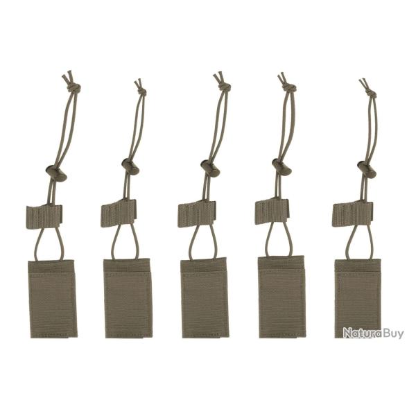 TT BEL SET - Set de 5 fermetures �lastiques pour porte chargeurs Olive