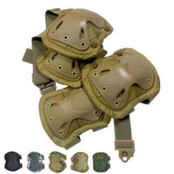 Kit Protection Coudi&egrave;re Genouill&egrave;re Camouflage Chasse Militaire Airsoft Tir LIVRAISON OFFERTE