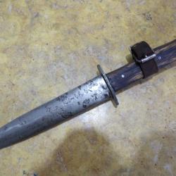 couteau combat de botte de tranch&eacute;e ww1 premi&egrave;re guerre Prusse Allemagne Allemand bois avec manque